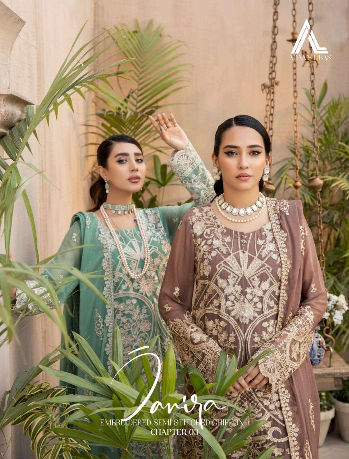 JANIRA SEMI-STITCHED FANCY CHIFFON BY ADAN LIBAS